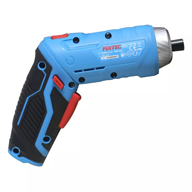 FIXTEC Tools 4V Lithium-Ion Cordless 2-in-1 Pivoting Screwdriver Kit, USB