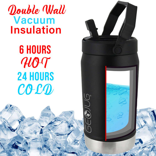 Brentwood GeoJug 64oz Stainless Steel Vacuum Insulated Sports Water Jug