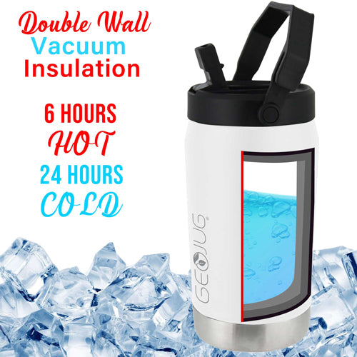 Brentwood GeoJug 64oz Stainless Steel Vacuum Insulated Sports Water Jug