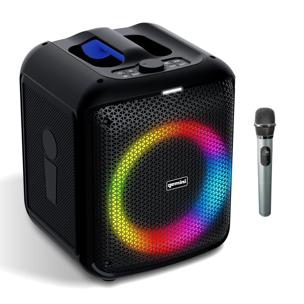 Gemini GGO-650L 100W Portable Bluetooth Karaoke Party Speaker with LED Lights