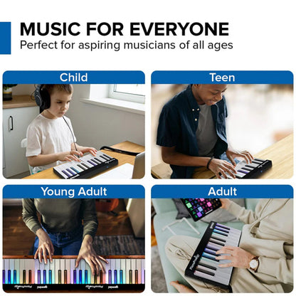 Gemini GPP‑101 PianoProdigy, 24‑Key Wireless Bluetooth MIDI Learning Keyboard