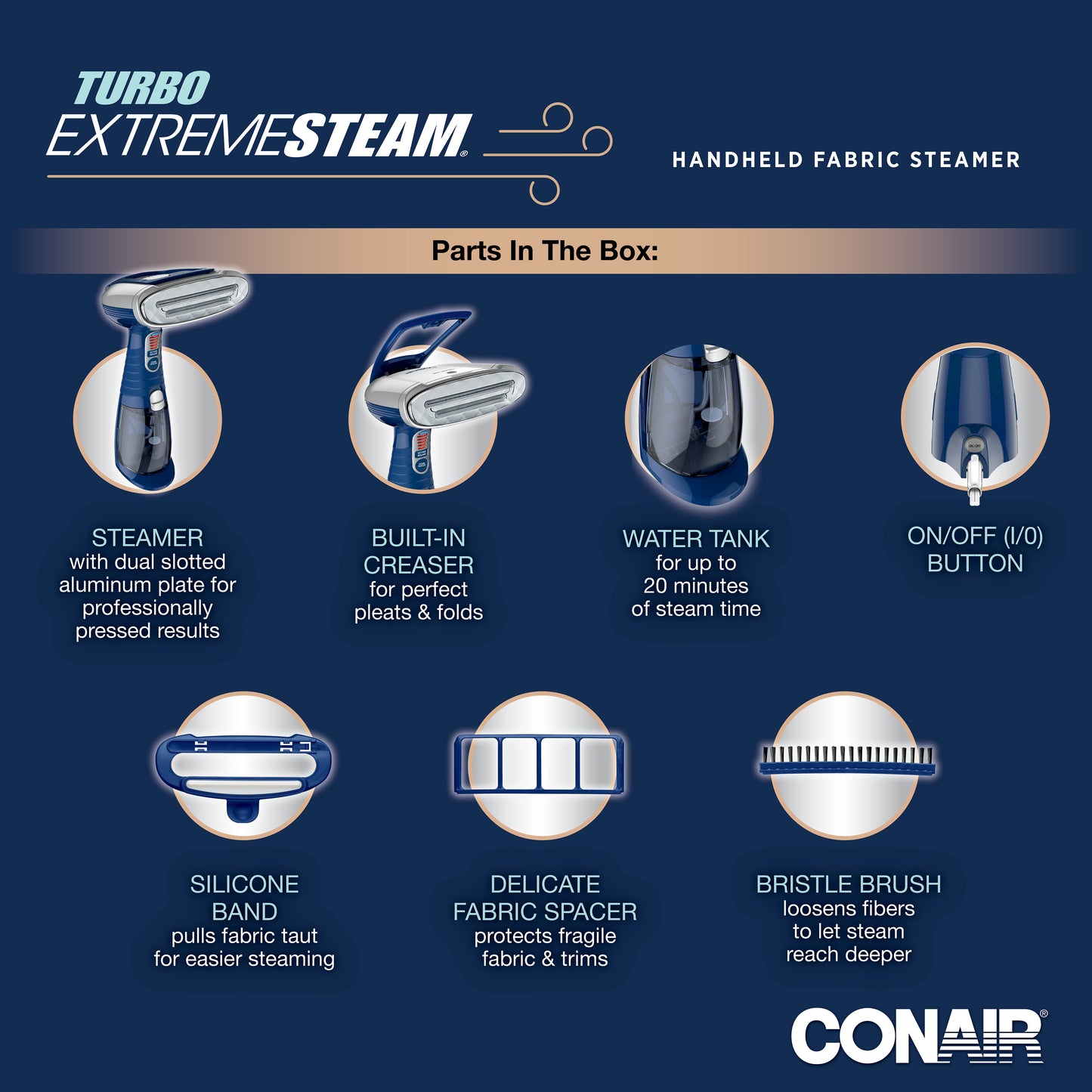 Conair Turbo Extreme Steam Handheld Fabric Steamer