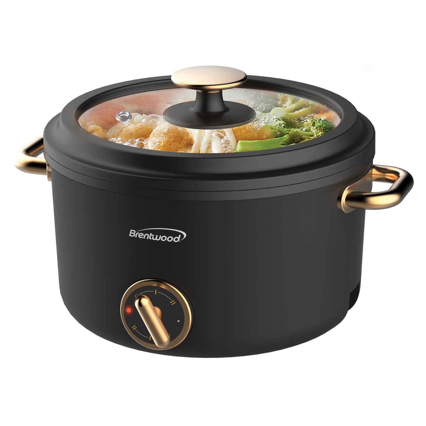Brentwood 2.5-Liter Multi-Function Electric Hot Pot Cooker and Food Steamer with Ceramic Non-Stick Ceramic Coating