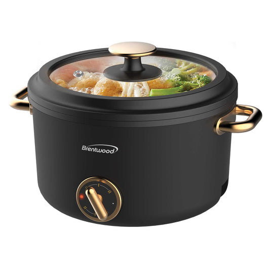 Brentwood 2.5-Liter Multi-Function Electric Hot Pot Cooker and Food Steamer with Ceramic Non-Stick Ceramic Coating