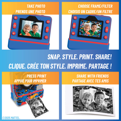 iQ Hot Wheels - 18MP Instant Print Camera with 1080p Video and 2.4" Full View Screen