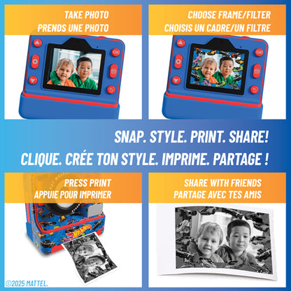 iQ Hot Wheels - 18MP Instant Print Camera with 1080p Video and 2.4" Full View Screen