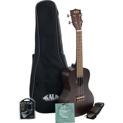 Kala KA-15C Concert Ukulele Bundle, with Tuner, Strings Strap and Gigbag
