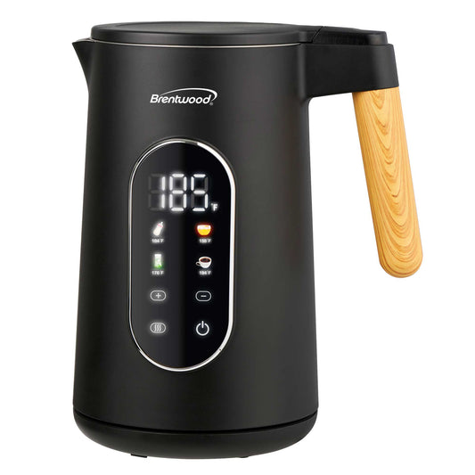 Brentwood 1100W 1.7L BPA Free Cordless Cool Touch Digital Electric Kettle