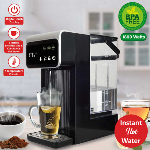 Brentwood 3-Liter 1800w Digital Instant Hot Water Dispenser with 7 Temperature Presets