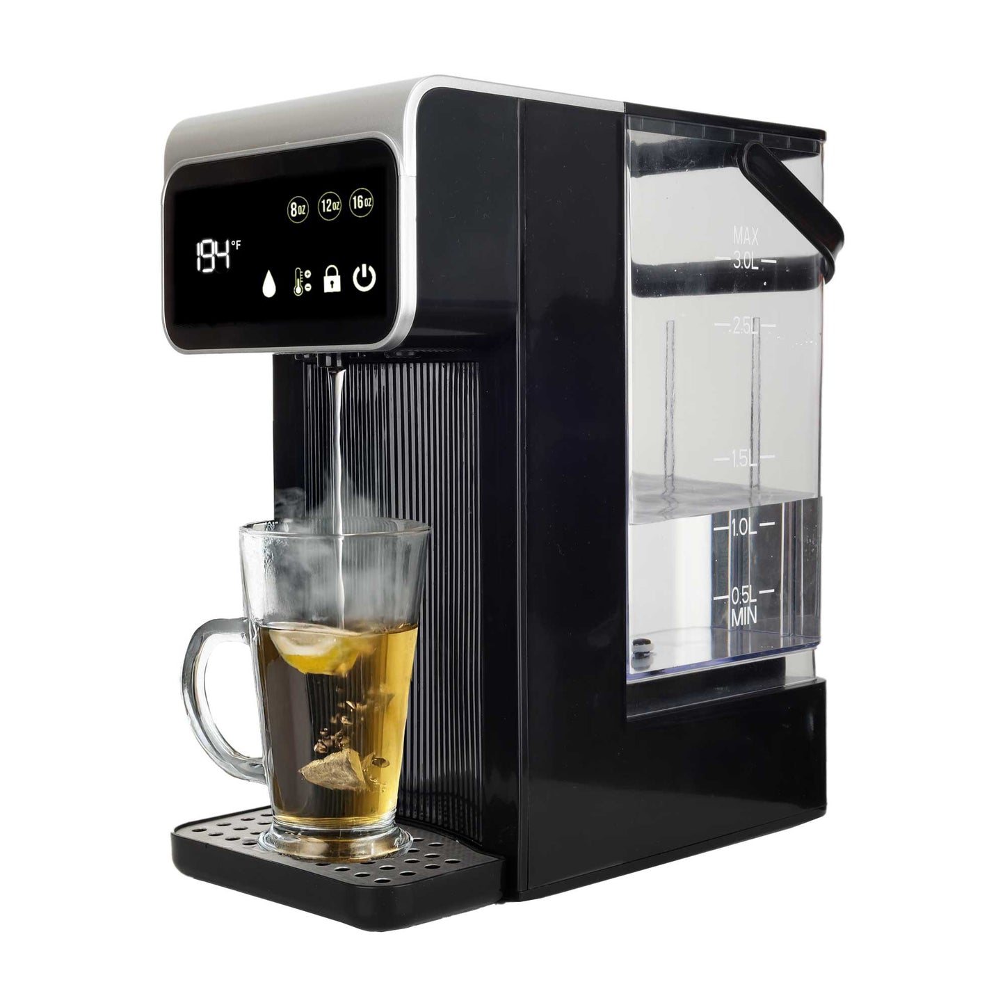 Brentwood 3-Liter 1800w Digital Instant Hot Water Dispenser with 7 Temperature Presets