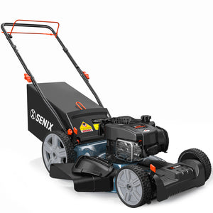 SENIX Tools 21 inch 140cc 3-In-1 Briggs & Stratton 4-Cycle Single Speed Self-Propelled Gas Lawn Mower