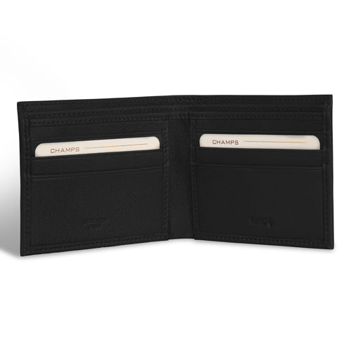 Champs Onyx - Leather Bi-Fold Wallet