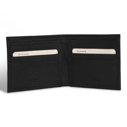 Champs Onyx - Leather Bi-Fold Wallet