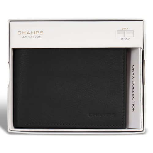 Champs Onyx - Leather Bi-Fold Wallet