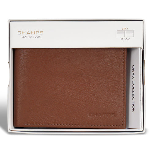 Champs Onyx - Leather Bi-Fold Wallet