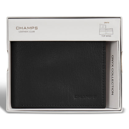 Champs Onyx - Leather Top Wing Wallet