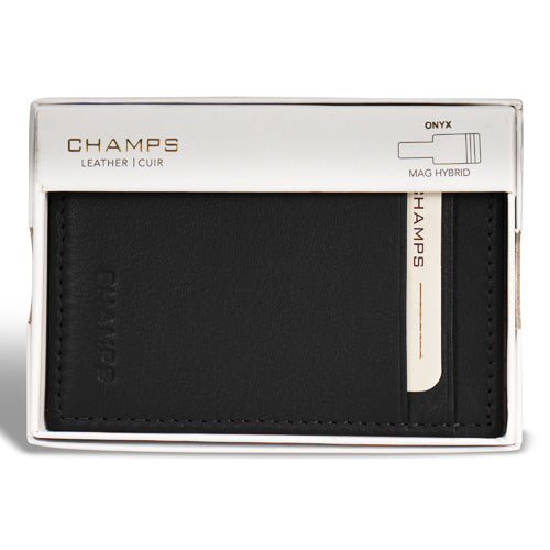 Champs Onyx - Leather Mag Hybrid Card Holder
