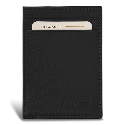 Champs Onyx - Leather Mag Hybrid Card Holder