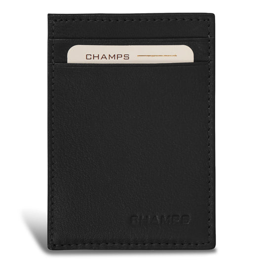 Champs Onyx - Leather Mag Hybrid Card Holder