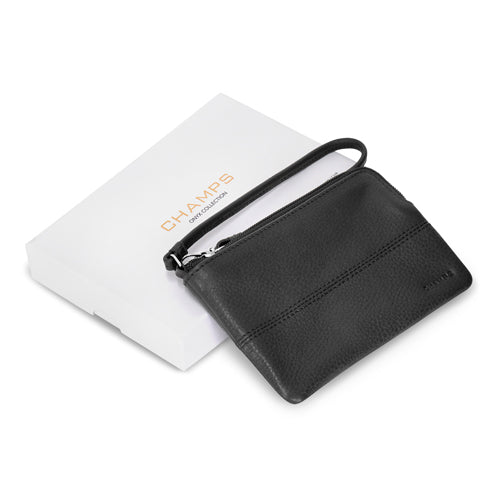 Champs Onyx - Leather Wristlet