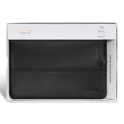 Champs Onyx - Leather Wristlet