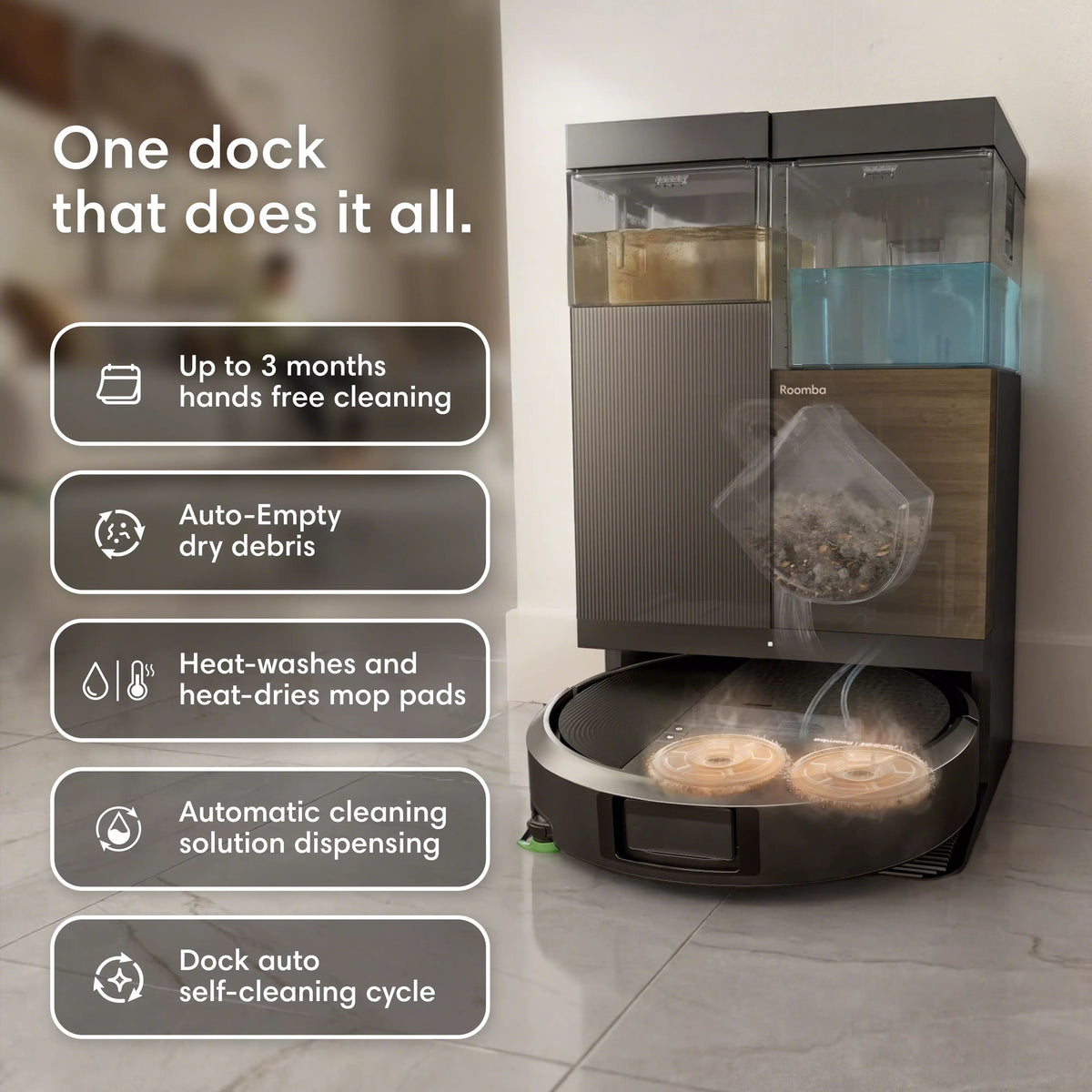 iRobot Roomba® Plus 575 Combo Robot + Auto Wash Dock
