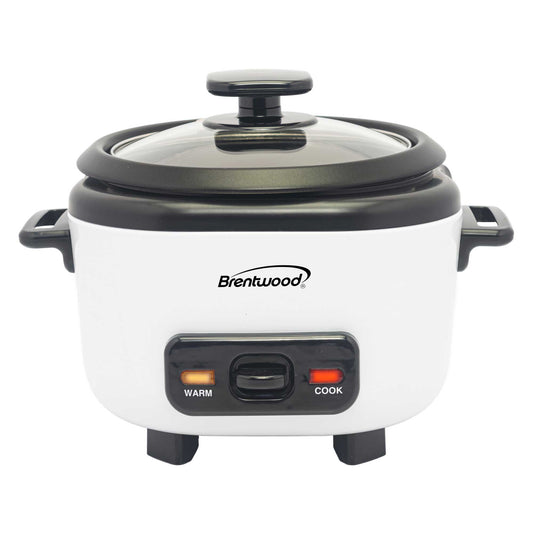 Brentwood 6-Cups Cooked/3-Cups Uncooked Rice Cooker with Steam Tray