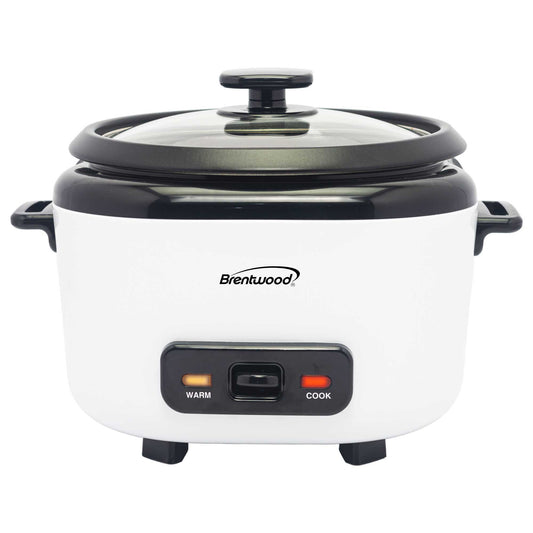 Brentwood 16-Cup Cooked/8-Cup Uncooked Rice Cooker with Steam Tray