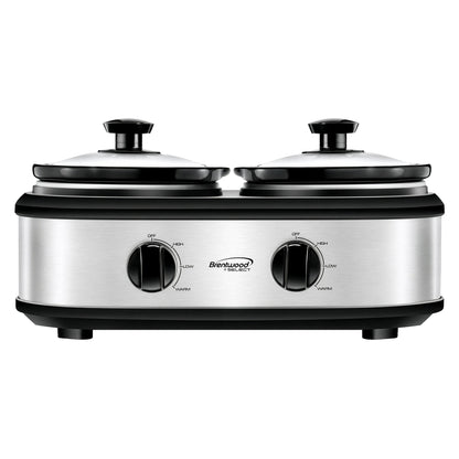 Brentwood Double Slow Cooker, Buffet Server, and Food Warmer