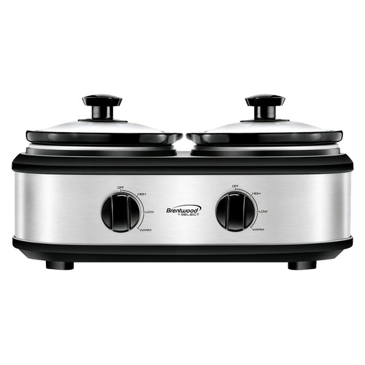 Brentwood Double Slow Cooker, Buffet Server, and Food Warmer