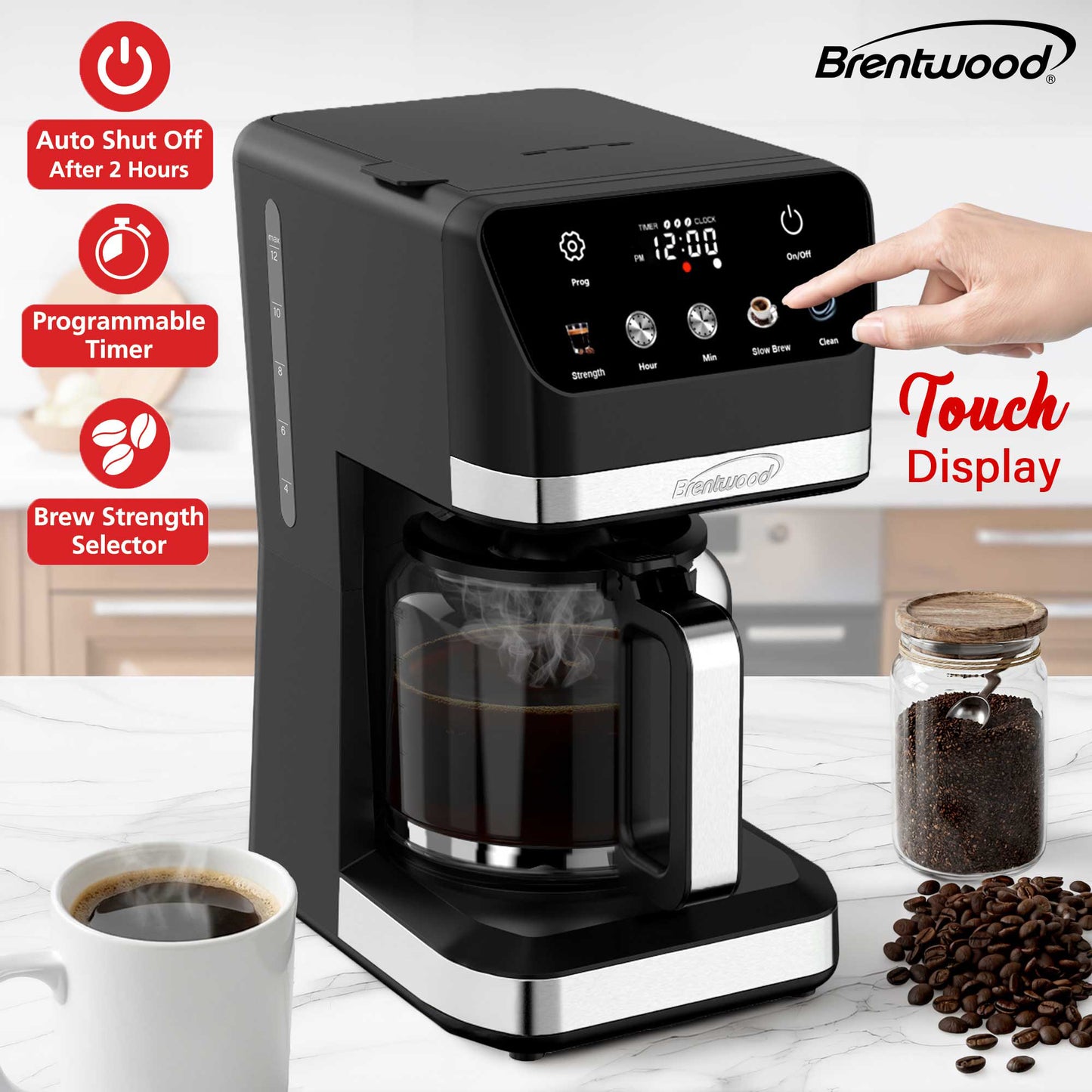 Brentwood 12-Cup Digital Drip Coffee Maker
