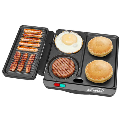 Brentwood 1000w Multipurpose Sandwich Maker and Hamburger Grill with Burger Press