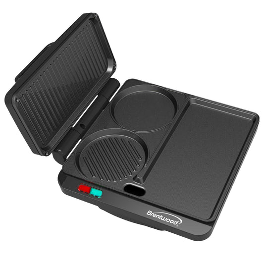 Brentwood 1000w Multipurpose Sandwich Maker and Hamburger Grill with Burger Press